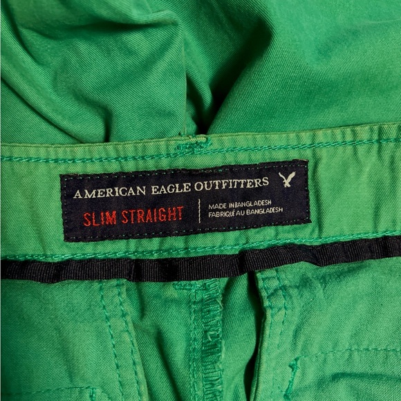 American Eagle Kelly Green Slim Straights 32/30 - Picture 5 of 5